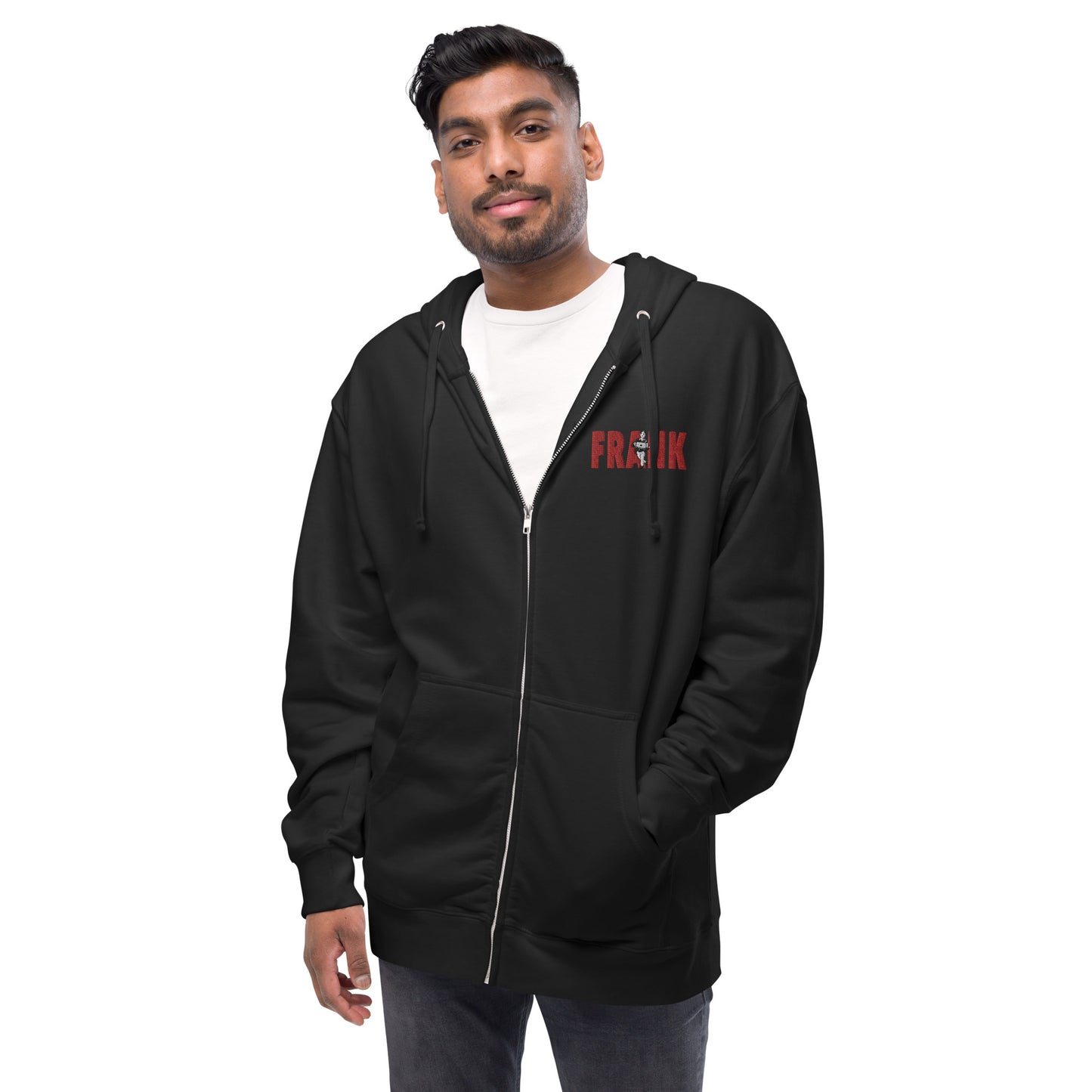 Frank's Laptop Man Unisex fleece zip up hoodie